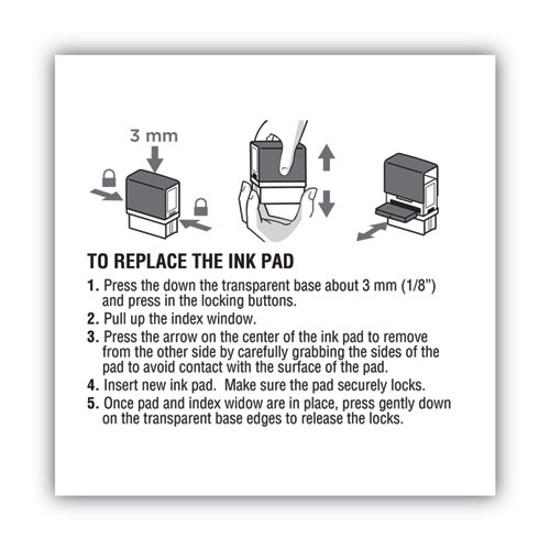 Picture of Replacement Ink Pad for 2000PLUS 1SI50P, 2.81" x 0.25", Red