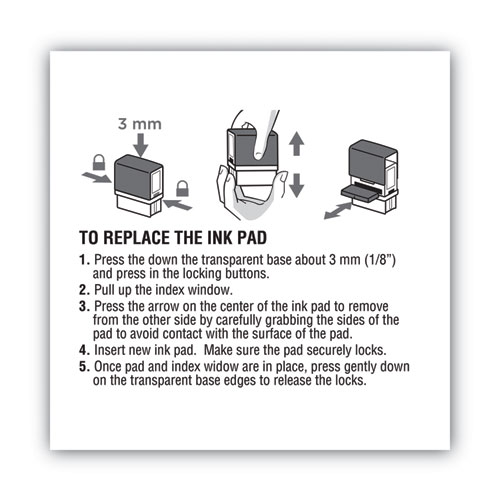 Picture of Replacement Ink Pad for 2000PLUS 1SI15P, 3" x 0.25", Red