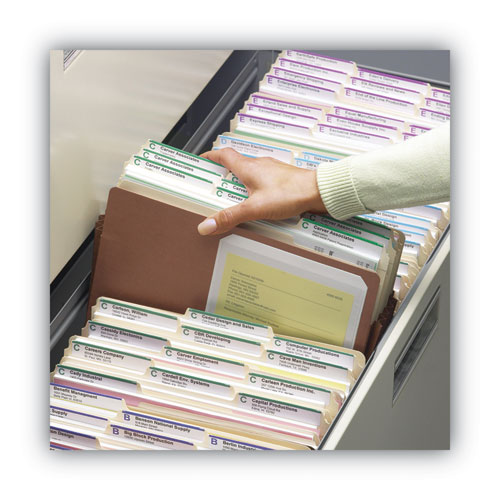 Picture of Redrope Drop Front File Pockets, 3.5" Expansion, Letter Size, Redrope, 50/Box