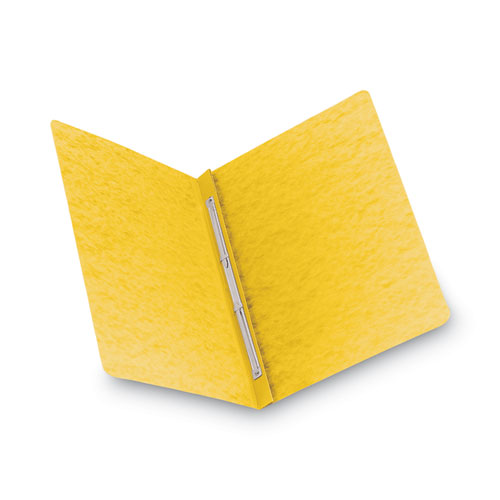 Picture of Prong Fastener Premium Pressboard Report Cover, Two-Piece Prong Fastener, 3" Capacity, 8.5 x 11, Yellow/Yellow