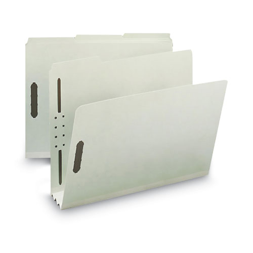 Picture of Recycled Pressboard Fastener Folders, 3" Expansion, 2 Fasteners, Letter Size, Gray-Green Exterior, 25/Box