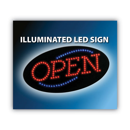 Picture of LED OPEN Sign, 10.5 x 20.13, Red and Blue Graphics