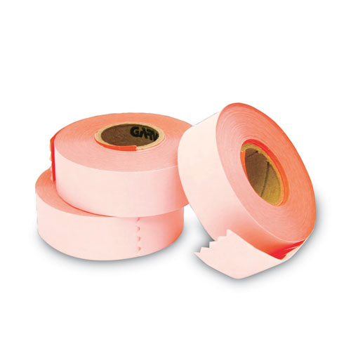 Picture of Two-Line Pricemarker Labels, 0.44 x 0.81, Fluorescent Red, 1,000/Roll, 3 Rolls/Box