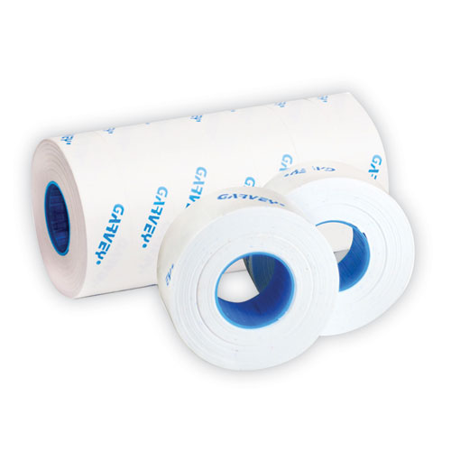 Picture of One-Line Pricemarker Labels, 0.44 x 0.81, White, 1,200/Roll, 3 Rolls/Box