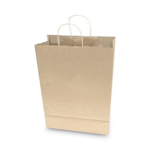 Picture of Premium Shopping Bag, Natural Twisted-Paper Handles, 12" x 6.5" x 17", Brown, 50/Box