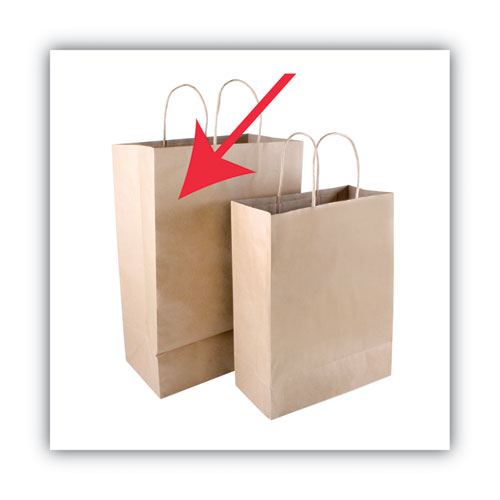 Picture of Premium Shopping Bag, Natural Twisted-Paper Handles, 12" x 6.5" x 17", Brown, 50/Box