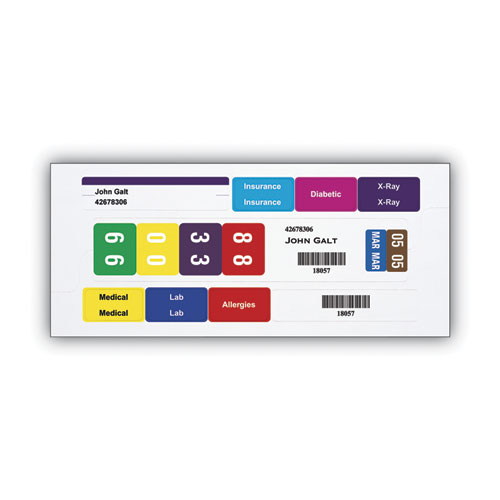 Picture of Color-Coded Smartstrip Refill Label Forms, Inkjet Printer, Assorted, 1.5 x 7.5, White, 250/Pack