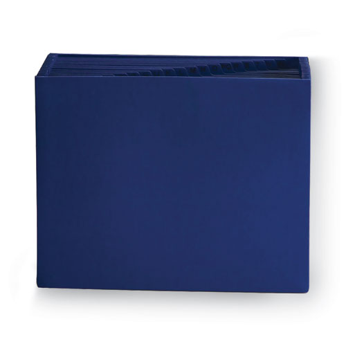 Picture of Heavy-Duty Indexed Expanding Open Top Color Files, 21 Sections, 1/21-Cut Tabs, Letter Size, Navy Blue