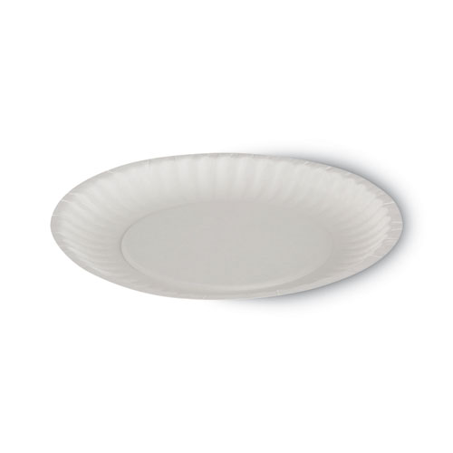 Picture of White Paper Plates, 6" dia, 500/Packs, 2 Packs/Carton