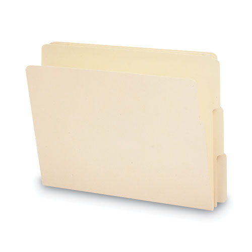 Picture of Heavyweight Manila End Tab Folders, 9" High Front, 1/3-Cut Tabs: Assorted, Letter, 0.75" Expansion, Manila, 100/Box