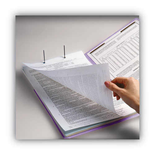 Picture of Top Tab Colored Fastener Folders, 0.75" Expansion, 2 Fasteners, Letter Size, Lavender Exterior, 50/Box