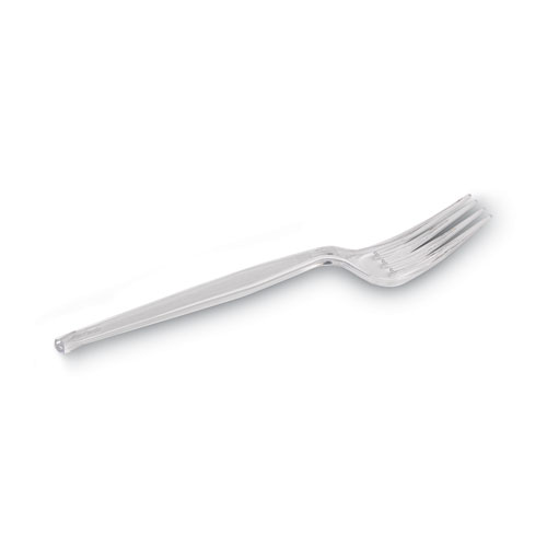 Picture of Plastic Cutlery, Forks, Heavyweight, Clear, 1,000/Carton