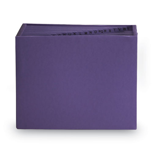 Picture of Heavy-Duty Indexed Expanding Open Top Color Files, 21 Sections, 1/21-Cut Tabs, Letter Size, Purple