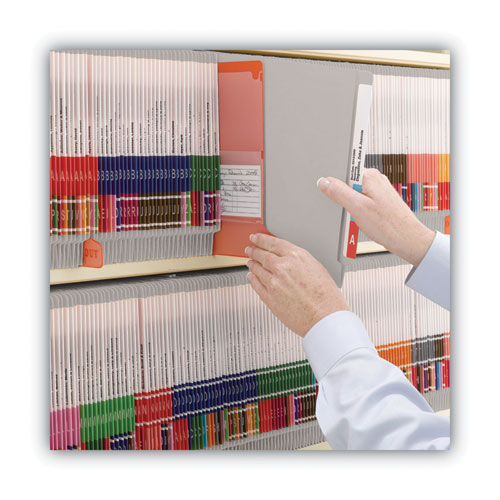 Picture of Shelf-Master Reinforced End Tab Colored Folders, Straight Tabs, Letter Size, 0.75" Expansion, Gray, 100/Box