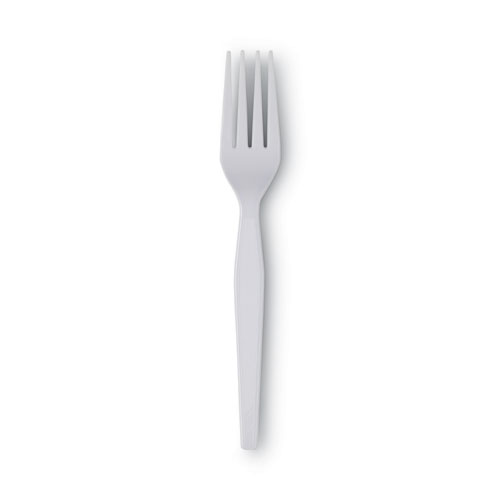 Picture of Plastic Cutlery, Heavyweight Forks, White, 100/Box