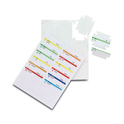 Picture of Viewables Hanging Folder Tabs and Labels, Quick-Fold Tabs with Labels, 1/3-Cut, White, 3.5" Wide, 45/Pack