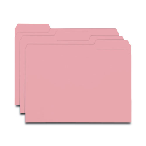 Interior+File+Folders%2C+1%2F3-Cut+Tabs%3A+Assorted%2C+Letter+Size%2C+0.75%26quot%3B+Expansion%2C+Pink%2C+100%2FBox