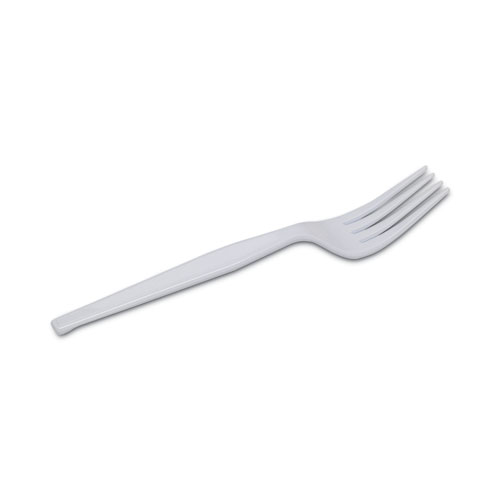 Picture of Plastic Cutlery, Heavyweight Forks, White, 100/Box