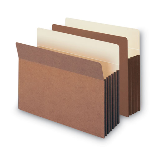 Picture of Redrope Drop-Front File Pockets with Fully Lined Gussets, 3.5" Expansion, Letter Size, Redrope, 10/Box