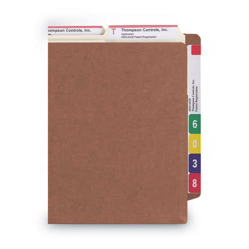 Picture of Heavy-Duty Redrope End Tab TUFF Pockets, 5.25" Expansion, Letter Size, Redrope, 10/Box