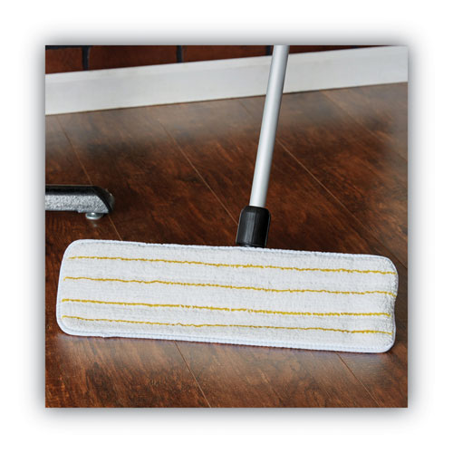 Picture of Easy Shine Applicator Pad, Microfiber, 18", White/Yellow, 10/Carton