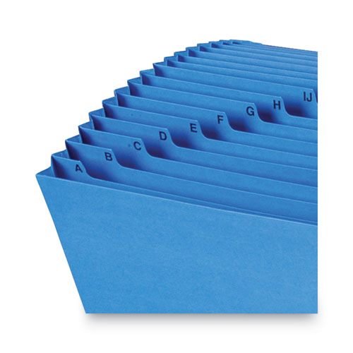 Picture of Open Top A-Z Expanding File with Antimicrobial Product Protection, 21 Sections, 1/21-Cut Tab, Letter Size, Blue