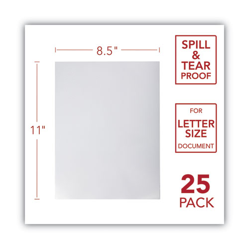 Picture of Design View Poly Presentation Covers for Binding Systems, Clear Lined, 11 x 8.5, Unpunched, 25/Pack