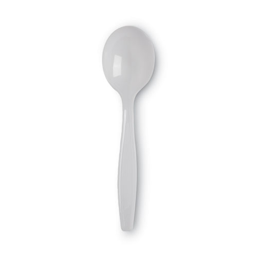 Picture of Plastic Cutlery, Heavyweight Soup Spoons, White, 100/Box