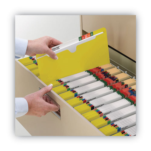 Picture of Colored File Jackets with Reinforced Double-Ply Tab, Straight Tab, Letter Size, Yellow, 50/Box