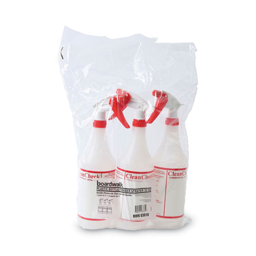 Trigger+Spray+Bottle%2C+32+Oz%2C+Clear%2Fred%2C+Hdpe%2C+3%2Fpack