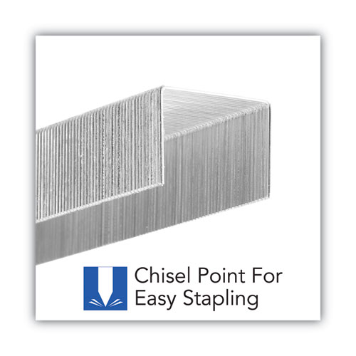 Picture of Optima High-Capacity Staples, 0.38" Leg, 0.5" Crown, Steel, 125/Strip, 20 Strips/Box