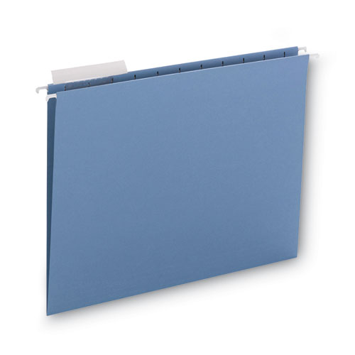 Picture of Color Hanging Folders with 1/3 Cut Tabs, Letter Size, 1/3-Cut Tabs, Blue, 25/Box