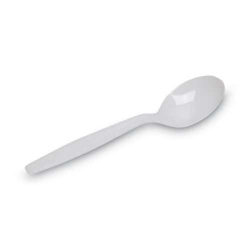 Picture of Plastic Cutlery, Heavyweight Soup Spoons, White, 1,000/Carton