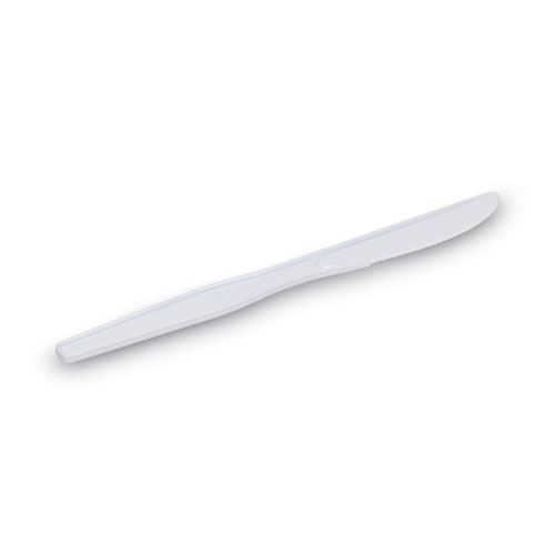 Picture of Plastic Cutlery, Heavyweight Knives, White, 1,000/Carton