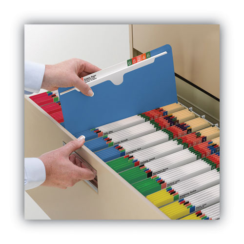 Picture of Colored File Jackets with Reinforced Double-Ply Tab, Straight Tab, Letter Size, Assorted Colors, 50/Box