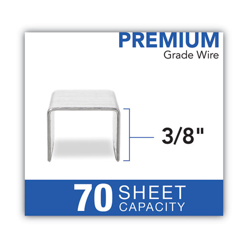 Picture of Optima High-Capacity Staples, 0.38" Leg, 0.5" Crown, Steel, 125/Strip, 20 Strips/Box