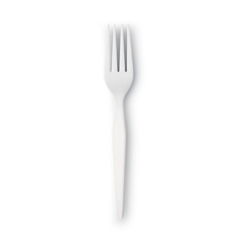 Picture of Plastic Cutlery, Heavyweight Forks, White, 1,000/Carton