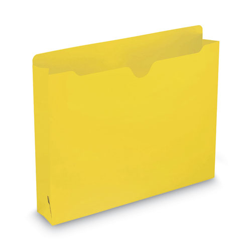 Picture of Colored File Jackets with Reinforced Double-Ply Tab, Straight Tab, Letter Size, Yellow, 50/Box