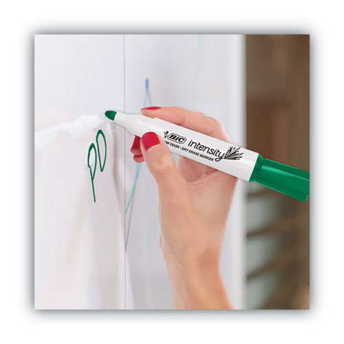 Picture of Intensity Bold Tank-Style Dry Erase Marker, Broad Chisel Tip, Green, Dozen