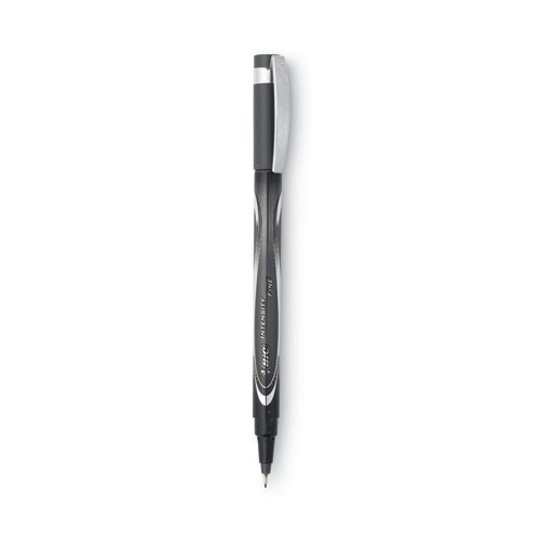 Picture of Intensity Porous Point Pen, Stick, Fine 0.5 mm, Black Ink, Black Barrel, Dozen