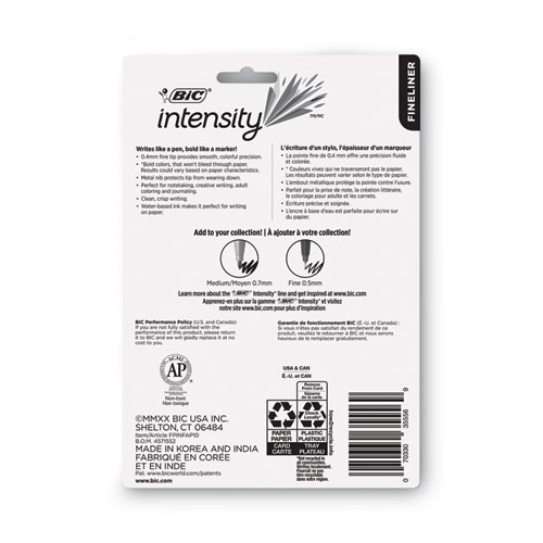 Picture of Intensity Porous Point Pen, Stick, Extra-Fine 0.4 mm, Assorted Ink and Barrel Colors, 10/Pack