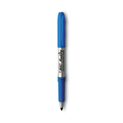 Picture of Intensity Fine Tip Permanent Marker, Fine Bullet Tip, Deep Sea Blue, Dozen