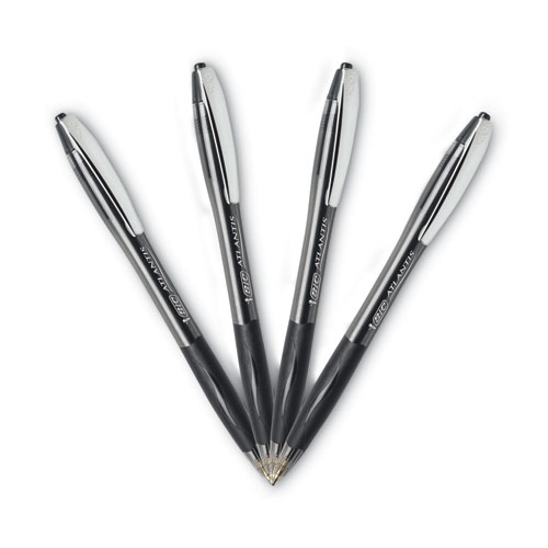 Picture of GLIDE Ballpoint Pen, Retractable, Medium 1 mm, Black Ink, Smoke/Black Barrel, Dozen