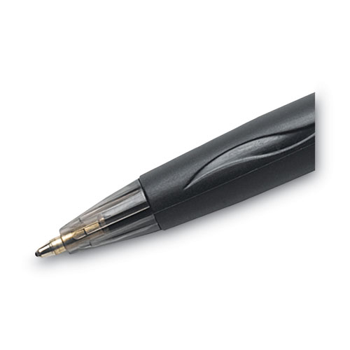 Picture of GLIDE Ballpoint Pen, Retractable, Medium 1 mm, Black Ink, Smoke/Black Barrel, Dozen