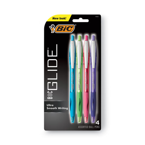 Picture of GLIDE Ballpoint Pen, Retractable, Medium 1 mm, Assorted Ink and Barrel Colors, 4/Pack