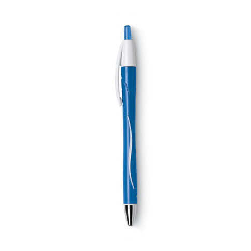 Picture of GLIDE Exact Ballpoint Pen, Retractable, Fine 0.7 mm, Blue Ink, Blue Barrel, Dozen