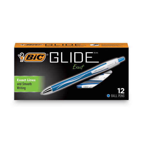 Glide+Exact+Ballpoint+Pen%2C+Retractable%2C+Fine+0.7+Mm%2C+Blue+Ink%2C+Blue+Barrel%2C+Dozen