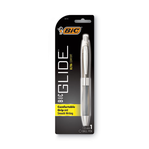 Picture of GLIDE Ultra Comfort Ballpoint Pen, Retractable, Medium 1 mm, Black Ink, Randomly Assorted Barrel Colors