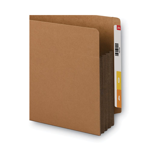 Picture of Redrope Drop-Front End Tab File Pockets, Fully Lined 6.5" High Gussets, 3.5" Expansion, Legal Size, Redrope/Brown, 10/Box