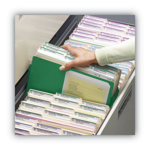 Picture of Colored File Pockets, 3.5" Expansion, Letter Size, Green